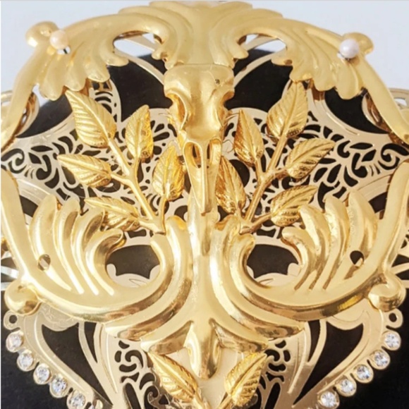 Helm of Freya masquerade mask - Valkyrie Viking headpiece - silver or gold - Picture 4 of 6